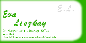 eva liszkay business card